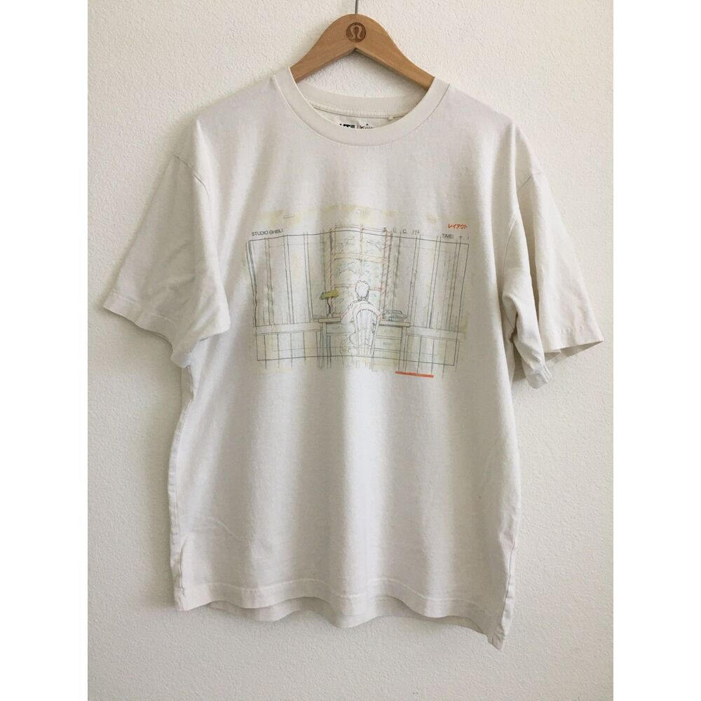 UNIQLO UT Kenshi Yonezu Studio Ghibli Layout T Shirt White M 2023